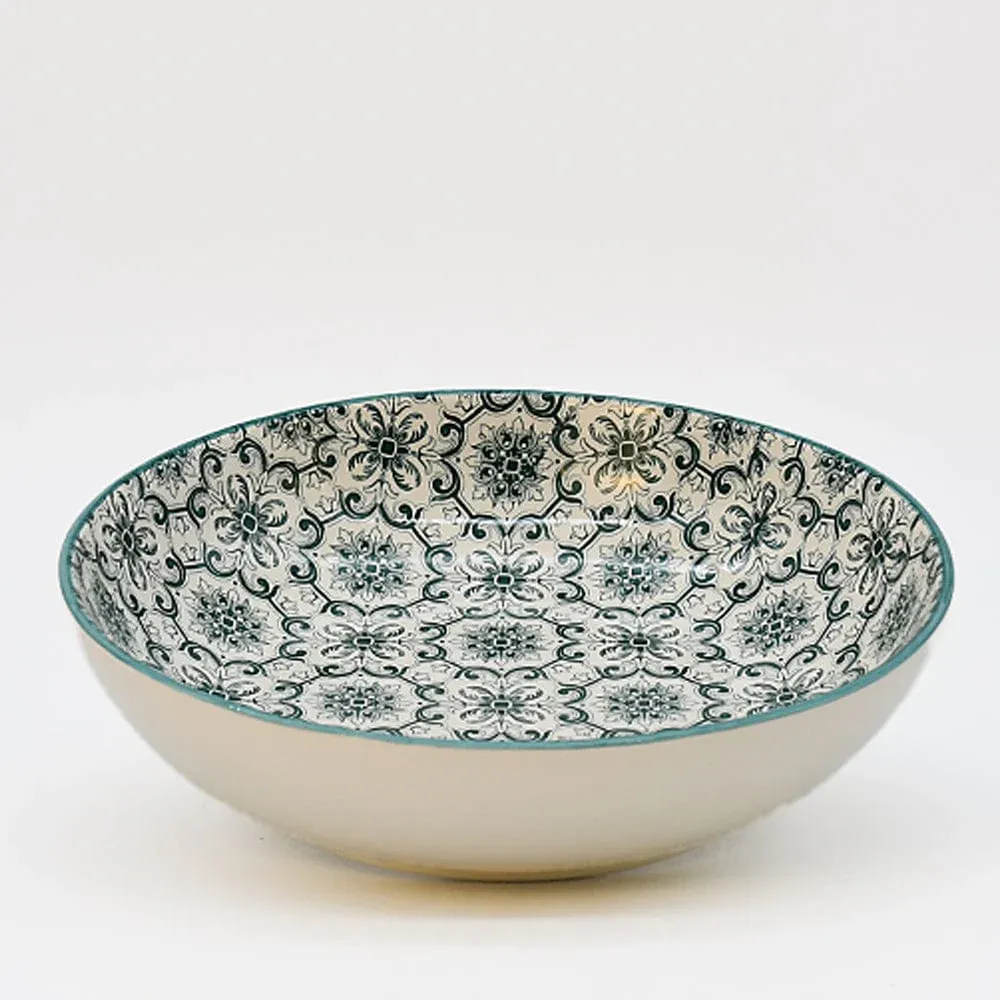 Assiette creuse en céramique "Padrão" - Verte – Image 3